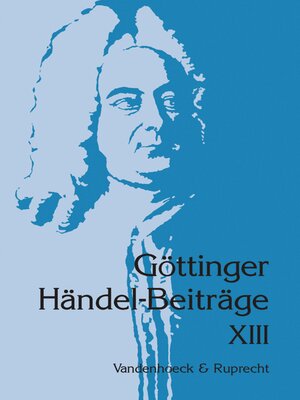 cover image of Göttinger Händel-Beiträge, Band 13
